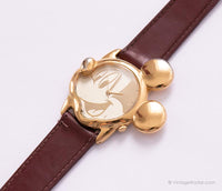 Gold-Ton Mickey Mouse Geformt Uhr | Jahrgang Lorus V401-5700 R0 Uhr