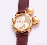 Gold-tone Mickey Mouse Shaped Watch | Vintage Lorus V401-5700 R0 Watch