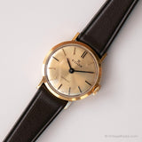 Edox Gold-Ton Incabloc Schweizer Bewegung Vintage mechanisch Uhr