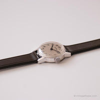Silver-tone Zentra 17 Rubis Mechanical Watch | Classic Vintage Zentra Watch