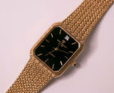 Quadrante nero vintage Jules Jurgensen Diamond Quartz Watch Regolable