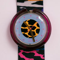 1990 JUNGLE ROAR PWK135 Pop Swatch Watch | RARE Vintage Pop Swatch