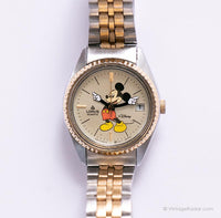 Zweifarbig Lorus Mickey Mouse Datum Uhr | Luxus -Vintage Disney Uhr