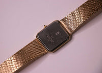 Vintage Black Dial Jules Jurgensen Diamond Quartz Watch Adjustable