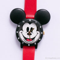 Black Lorus Mickey Mouse Shaped Watch for Kids or Small Wrist Sizes