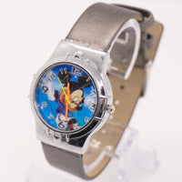 Azul Mickey Mouse Antiguo reloj - Tono plateado Disney Unisexo reloj