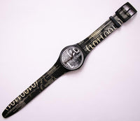 1999 Schwarzer Jahrgang swatch Uhr | Vintage -Codierung GB172 swatch Uhr