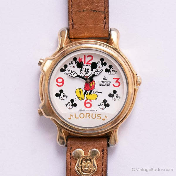 Lorus V422-0010 Z0 MUSIQUE Mickey Mouse montre | RARE Disney montre