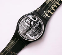 1999 Black Vintage Swatch Watch | Vintage CODING GB172 Swatch Watch