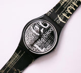 1999 Black Vintage swatch reloj | Codificación vintage GB172 swatch reloj