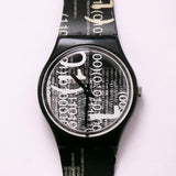 1999 Black Vintage Swatch Watch | Vintage CODING GB172 Swatch Watch