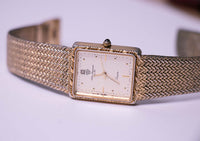 Raro rectangular vintage Jules Jurgensen Desde 1740 cuarzo reloj
