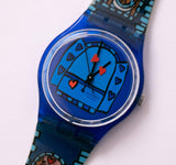 Amour Total GN196 Swatch reloj | 2000 azul Swatch Caballeros originales