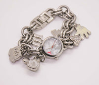 Silberton Mickey Mouse Uhr mit Disney Armband Charme