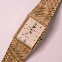 Jules Jurgensen Desde 1740 cuarzo de diamante reloj con dial rectangular