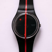 360 Rouge Sur Blackout GZ119 Swatch Uhr | 1991 Vintage Swatch