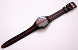 360 Rouge Sur Blackout GZ119 Swatch Uhr | 1991 Vintage Swatch