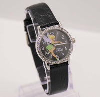 Black Tinker Bell Watch for Ladies - 90s Elegant Tinker Bell Disney Watch