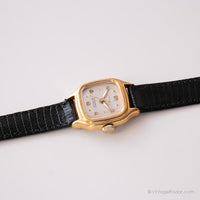 Vintage Priosa 17 Juwelen Incabloc Uhr | Goldton winziges Quadrat Uhr