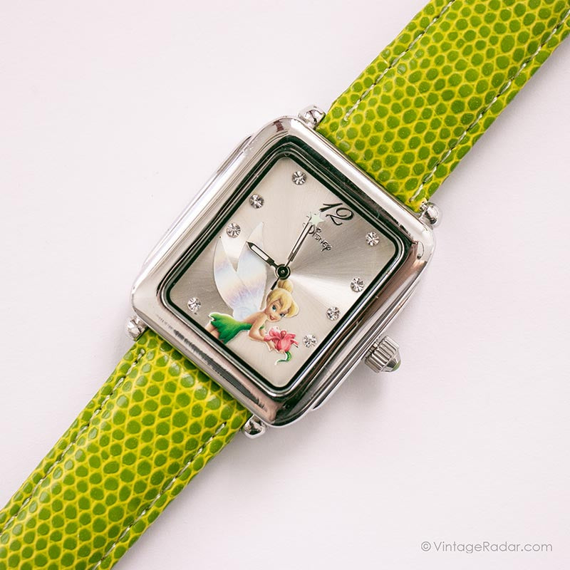 Tinkerbell Fairy Disney Vintage Watch | Green Square Watch  display picture 3