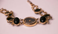 Minuscule noire Jules Jurgensen montre Pour les femmes | Vintage rare montre