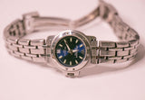Dial azul vintage raro Jules Jurgensen reloj para mujeres acero jj cuarzo