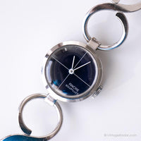 Ancre Goupilles Vintage Uhr mit blauem Zifferblatt | 70er Jahre Französisch Uhr