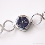 Ancre Goupilles Vintage Uhr mit blauem Zifferblatt | 70er Jahre Französisch Uhr