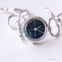 Ancre Goupilles Vintage Watch con quadrante blu | Orologio francese da donna degli anni '70