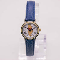 Timex Winnie the Pooh Vintage Watch with Roman Numerals & Blue Strap