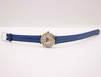 Timex Winnie the Pooh Antiguo reloj con números romanos y correa azul