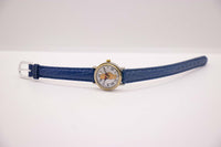 Timex Winnie the Pooh Antiguo reloj con números romanos y correa azul