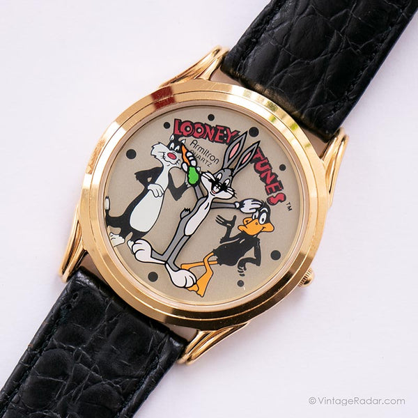 SELTEN Looney Tunes Armitron Quarz Uhr | 90er Jahre Looney Tunes Figuren