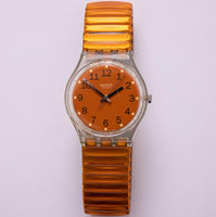 Antiguo Swatch Naranja virtual GK239 reloj | 1997 Swatch Caballero reloj