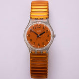 Ancien Swatch Orange virtuel GK239 montre | 1997 Swatch Gant montre