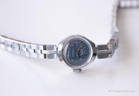 Vintage Silver-Tone Lady de Luxe 17 Jewels mécanique montre Pour dames