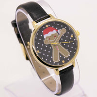 Galleta de hombre de jengibre reloj - Festivo de Navidad vintage reloj