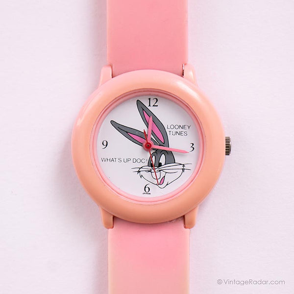 90 Bugs Bunny Vintage Warner Bros "¿Qué pasa Doc '?" Personaje reloj