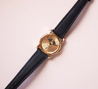 Vintage Bonjour Moonphase Quartz Watch | Gold-tone Ladies Wristwatch