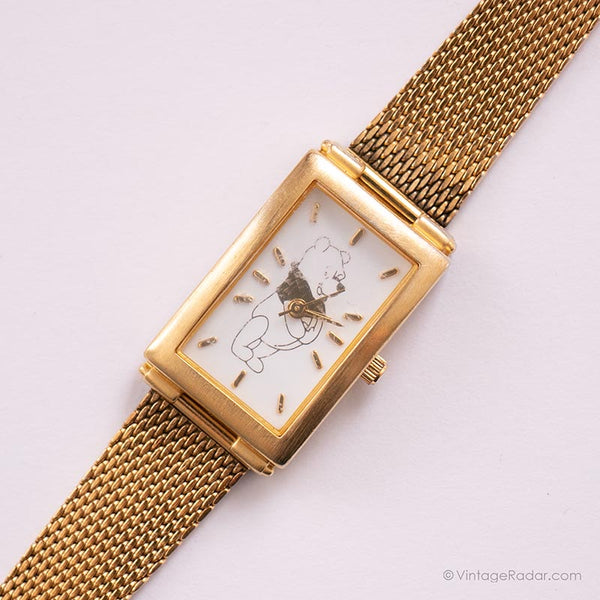 Gold-ton winnie le caca vintage montre | Winnie the Pooh Gift Watches