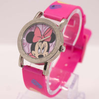 Jahrgang Disney Rosa Minnie Mouse Uhr | Retro Disney Uhren