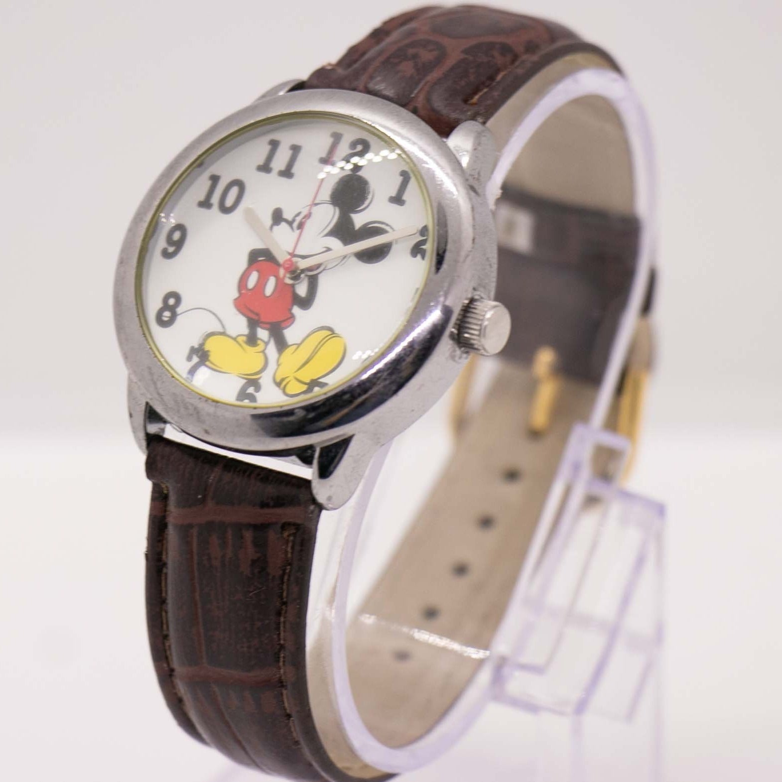 Vintage 80s Mickey Mouse Walt Disney  wristwatch by Seiko SII Marketing Vintage SII Marketing (seiko) Mickey Mouse Gold Tone Watch  main image 2