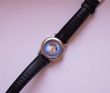 Vintage verblasste Glory Moonphase Uhr Für Frauen mit blauem Zifferblatt