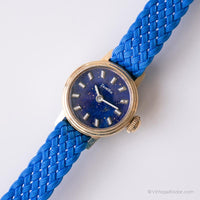 Vintage de dial azul de la década de 1960 Zentra reloj - Damas de lujo de tono de oro ' reloj
