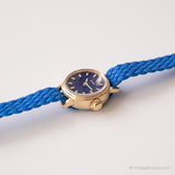 60S Blue Dial vintage Zentra montre - Tons d'or Luxury Dames ' montre