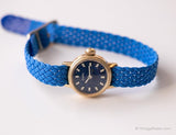 1960s Blue Dial Vintage Zentra Watch - Gold-tone Luxury Ladies' Watch