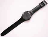 2010 Swatch SUOB702 BLACK REBEL Watch | New Gent Day Date Swatch