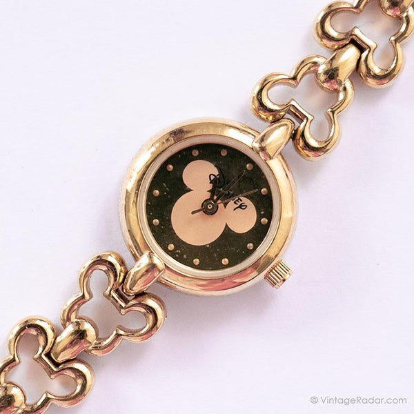 Tiny Gold-tone Disney Elegant Watch | Luxury Ladies Wristwatch