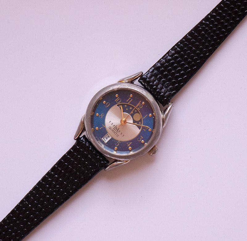 LA Express Blue Dial Moon Phase Watch | Moonphase Watch  display picture 3