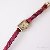 1940s Vintage Tank Watch for Women - Gold Plated Luxury Ladies Watch